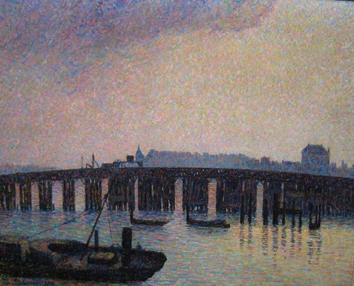 Camille Pissarro Le Vieux Pont de Chelsea, Londres